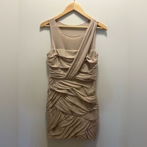 Elegant Tan Sleeveless Dress Cynthia Steffe Size 6